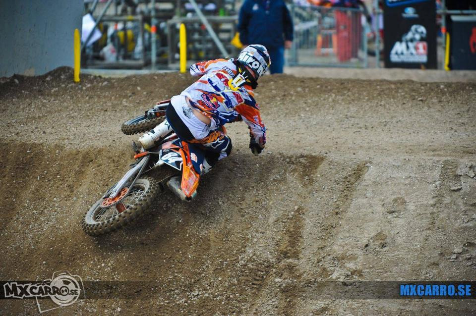 Encore une fois le technique de Jeffrey Herlings à l'image. Photo Suède 2013 