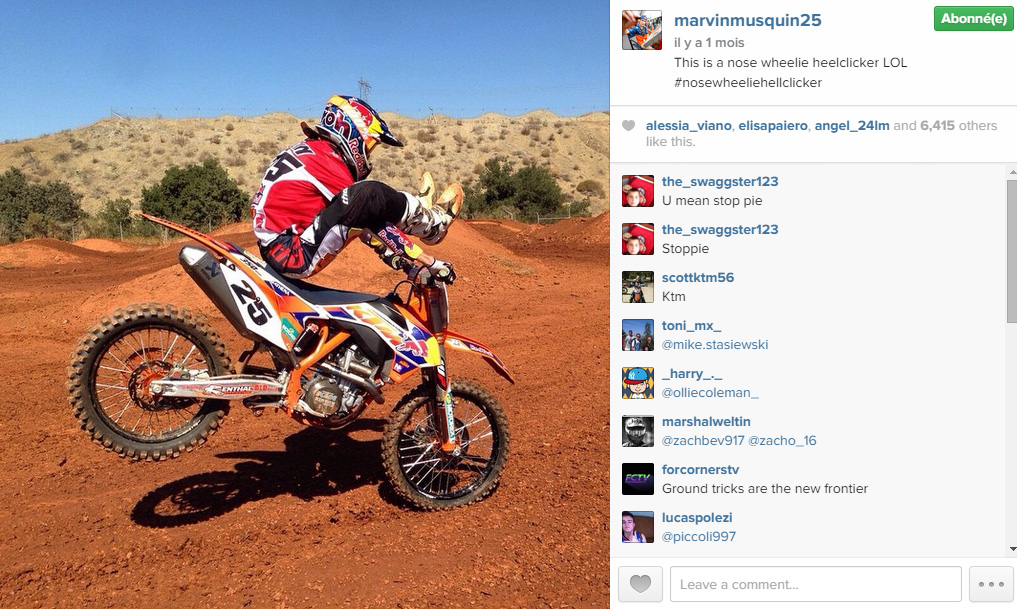 Marvin Musquin tente un "truc"