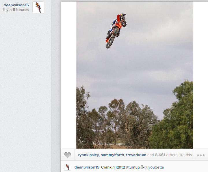 Dean Wilson s'envoi en l'air