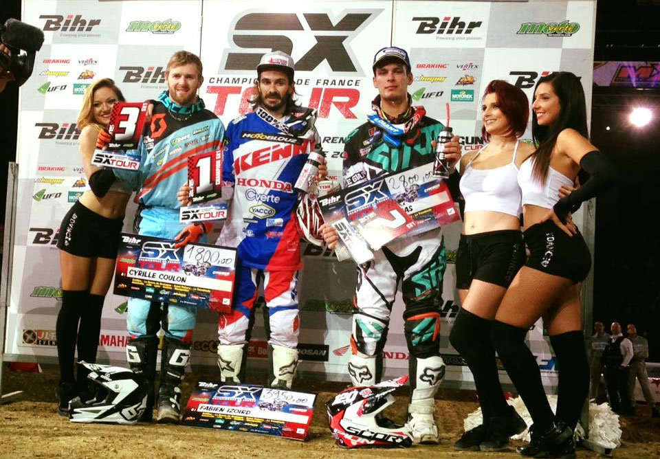 Le classement Final SX1. Fabien Izoird champion, devant Cédric Soubeyras et Cyrille Coulon. Photo SX Tour